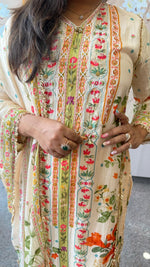 Super pretty Mul silk lining embellished full suit set