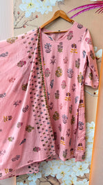 Mul cotton lining suit set in pink