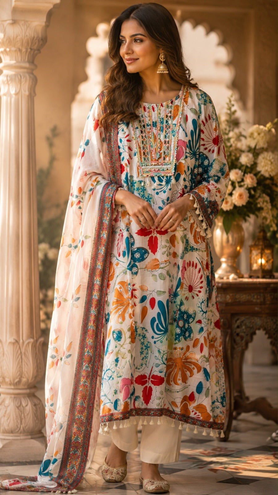 Soft Mul silk real mirror full suit