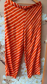 Super soft pure muslin lehariya co ord in orange