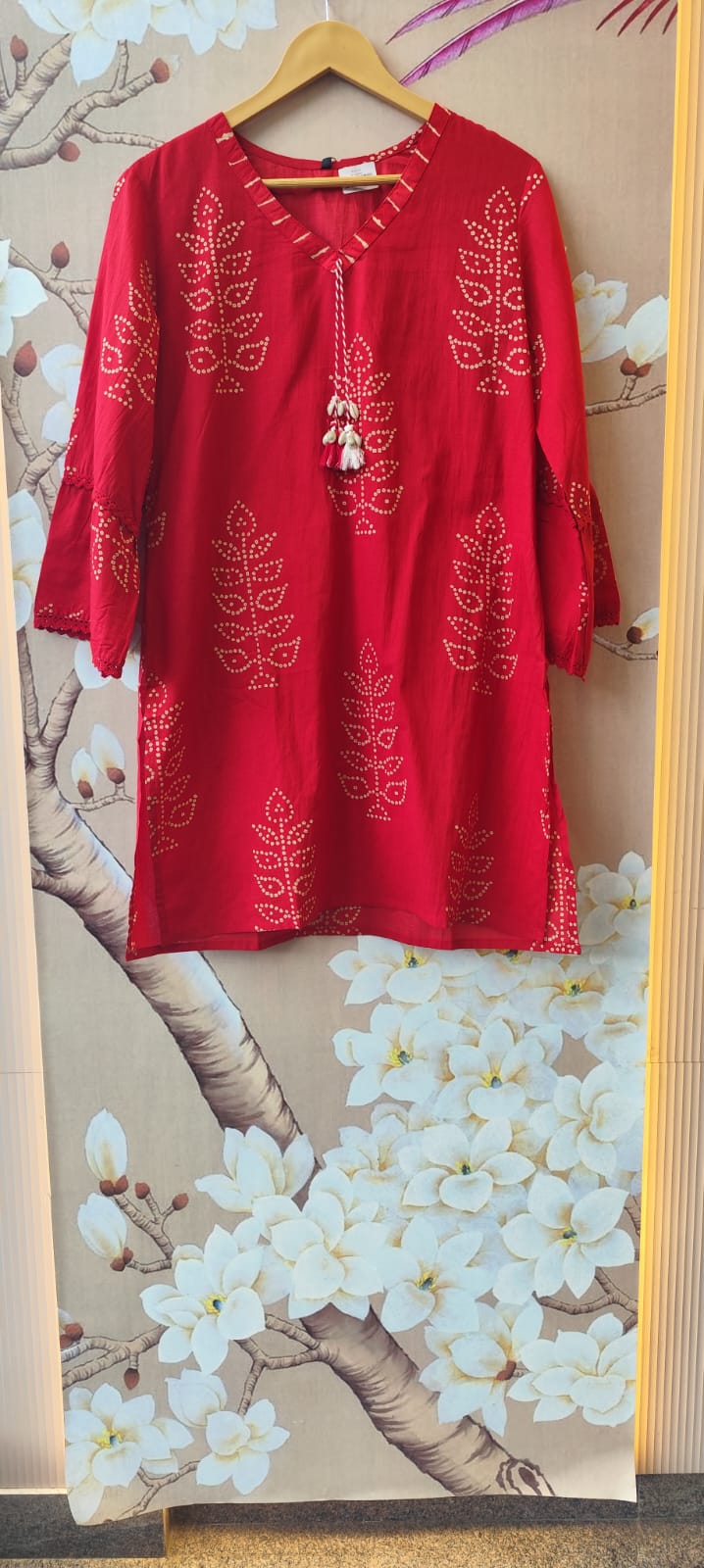 Premium cotton farshi salwar suit set in bandhani