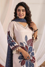 Russian silk ajrakh farshi salwar suit set