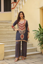 Kareena Kapoor inspired swaroski embellished pure crepe lining co ord