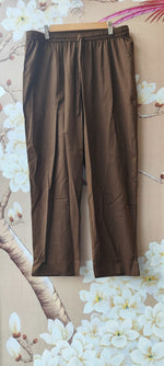 Pure cotton embroidered suit set in brown
