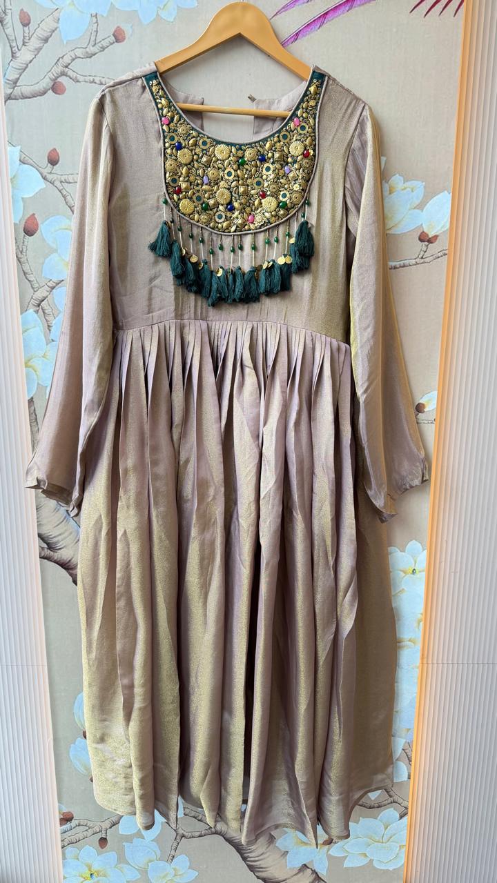 Premium designer Patola dupatta tissue suit set