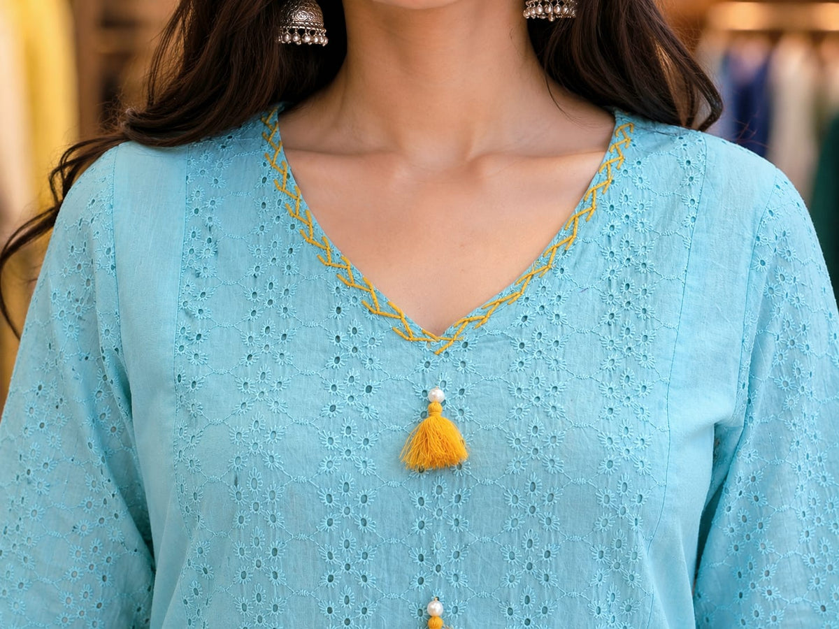 Super pretty shifli cotton suit with Dori in ombré