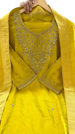 Gorgeous Dola silk hand work suit set