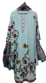 Pretty muslin silk kalamkari suit set !!