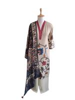 Pure Muslin silk paired with kalamkari dupatta