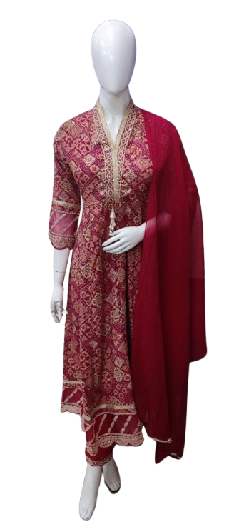 Heavy rayon full Anarkali suit set