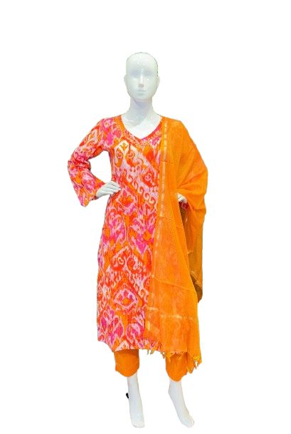 Premium cotton V neck suit set