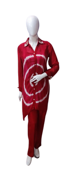 Pure chinon co-ord with inner embellished yoke