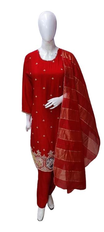 Wow dola silk premium party wear suit set