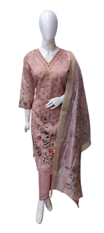 Chanderi silk Banarasi dupatta suit set