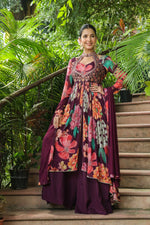 Premium chinon designer gown with dupatta