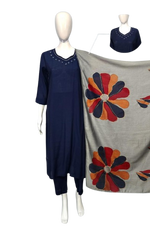 Hot selling in new colour! Muslin kurta paired with pretty pretty dupatta