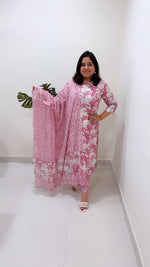 Premium cotton suit with full length cotton dupatta