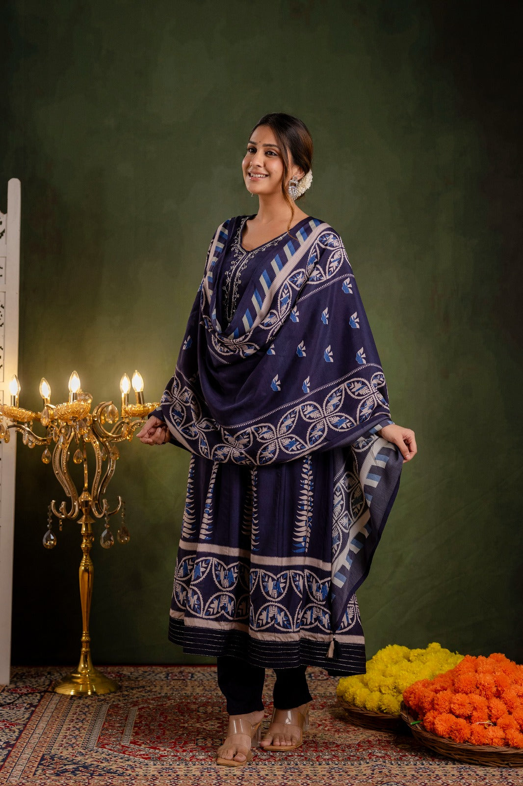 Premium muslin silk Anarkali suit sets