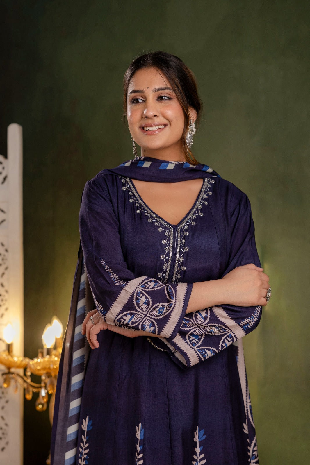 Premium muslin silk Anarkali suit sets