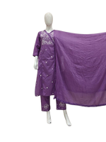 Premium cotton embroidered suit set