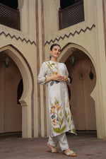 Pretty muslin lining co ord set brush painted