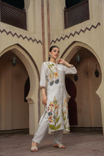 Pretty muslin lining co ord set brush painted