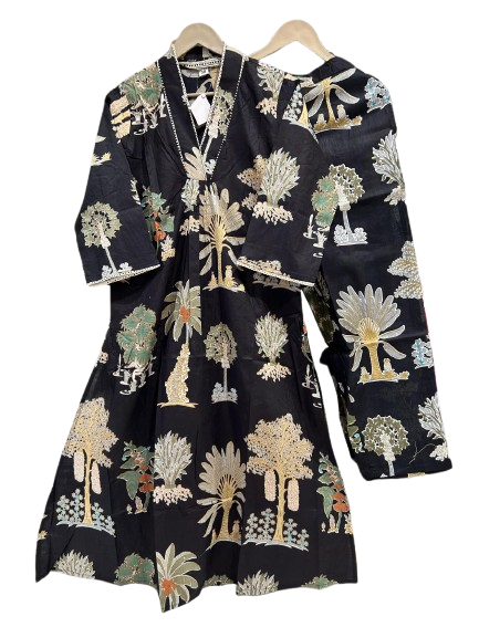 Pure cotton V neck co ord set