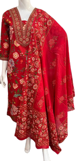 Pretty cotton V neck full suit set