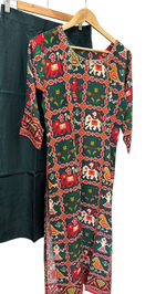 Wow gaji muslin silk Patola kurta pant