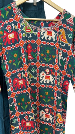 Wow gaji muslin silk Patola kurta pant