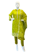 Soft organza beautiful embroidered suit set