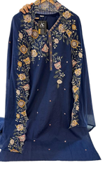 Pretty cotton embroidered suit set