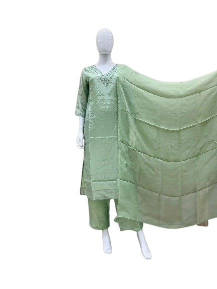 Classic shimmer mirror tissue suit set