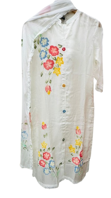 Premium orgenza with lining brush painted suit set