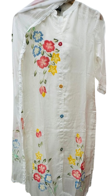 Premium orgenza with lining brush painted suit set