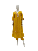 L Premium embroidery cotton kurta pant