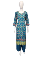Wow gaji muslin silk bandhani kurta pant