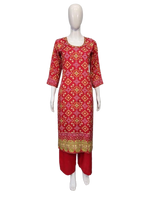 Wow gaji muslin silk bandhani kurta pant