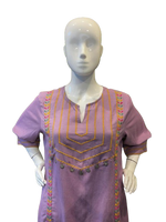 Pretty cotton embroidered kurta pant