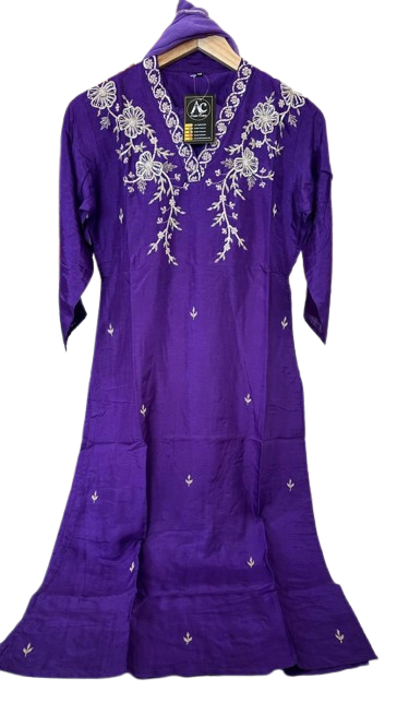 Premium dola silk handwork suit set paired with organza dupatta