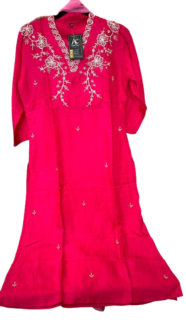 Premium Dola silk handwork suit set paired with organza dupatta