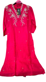 Premium Dola silk handwork suit set paired with organza dupatta