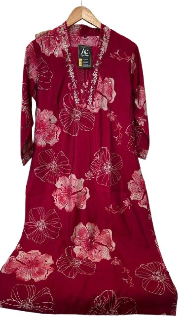 Pretty muslin V neck kurta pant