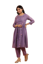 Pretty mul chanderi suit set