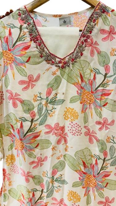 Pure muslin silk kurta pant