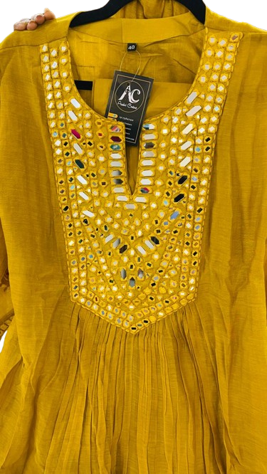 Pretty mul chanderi lining suit set