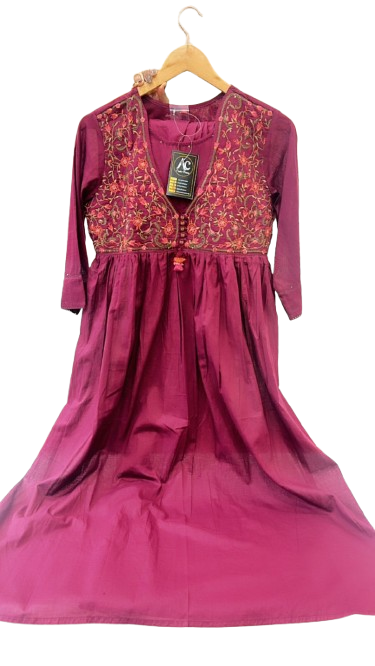 Pretty mul cotton embroidery kurta pant