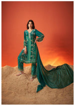 Pure crepe embellished suit set