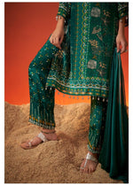 Pure crepe embellished suit set