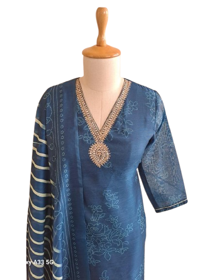 Chanderi silk lining suit set